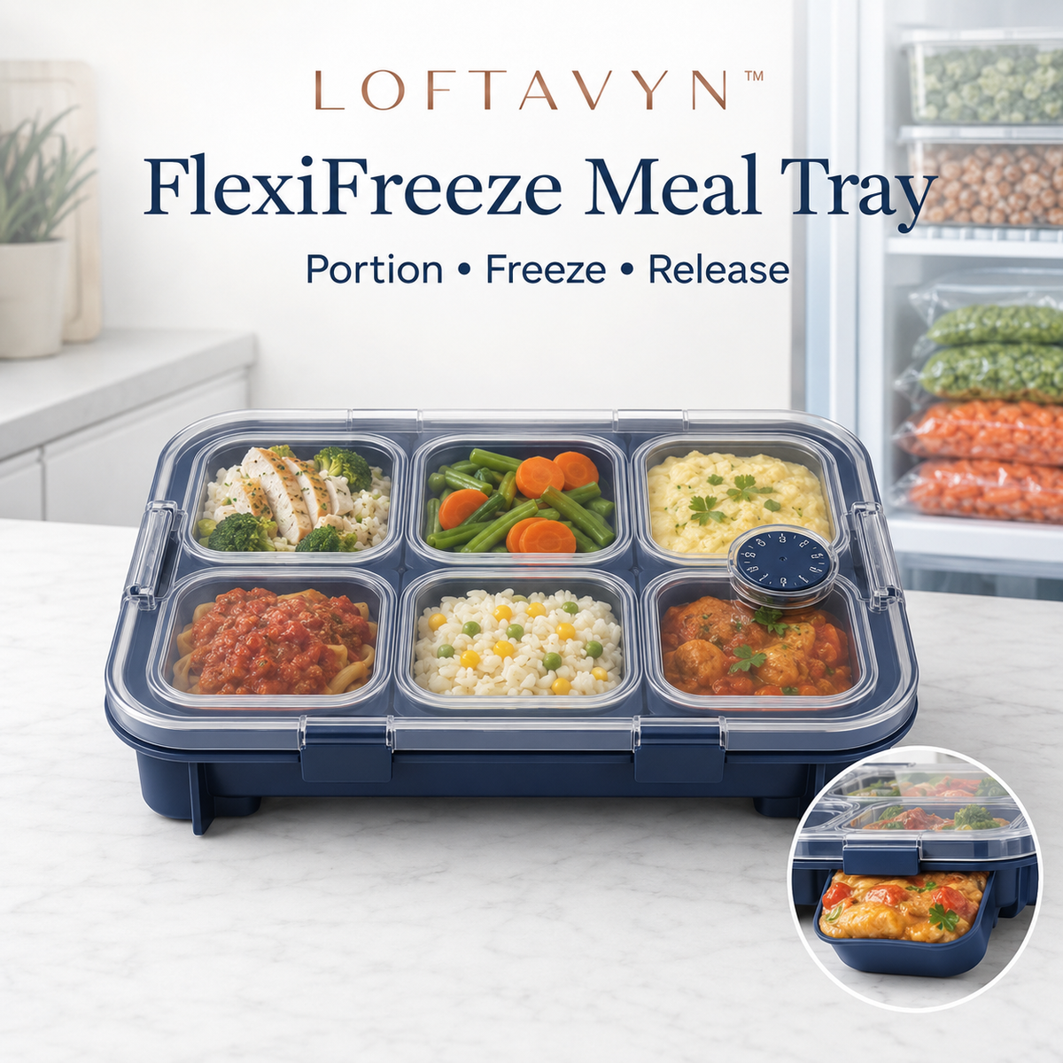 LOFTAVYN FlexiFreeze Meal Tray