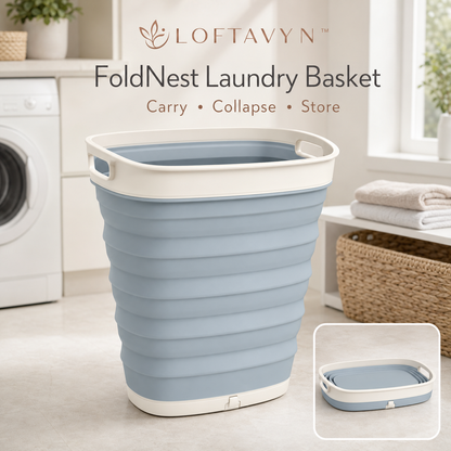 LOFTAVYN FoldNest Collapsible Laundry Basket